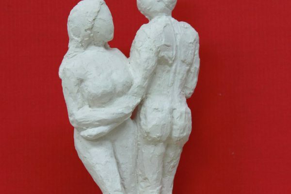 Der Tanz, Gipsfigur und Blattgold made by Goldcreartiv