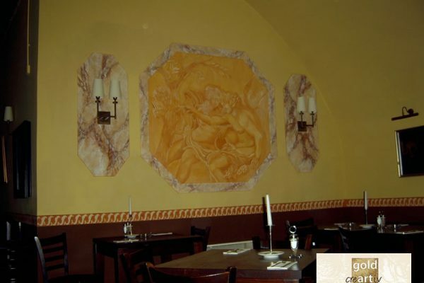 Illusionsmalerei in Restaurant
